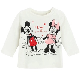 Футболка с длинными рукавами, для девочек Cool Club Minnie Mouse LCG2800417, кремовый, 68 см