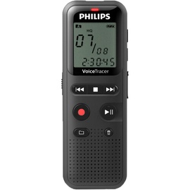 Diktofons Philips DVT1160, melna, 8 GB