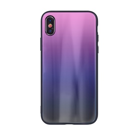 Чехол OEM Aurora Glass Case for Xiaomi Redmi 9T, Xiaomi Redmi 9T, черный/розовый
