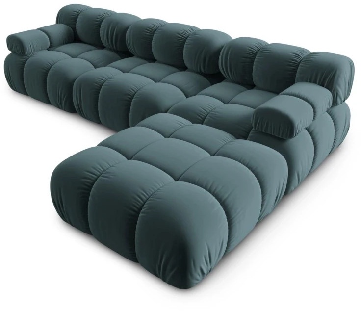Mooduldiivan Micadoni Home Bellis, roheline, 282 x 188 cm x 63 cm