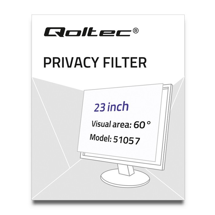 Приватный фильтр (Privacy filter) Qoltec, 23 ″
