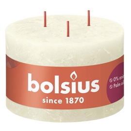 Свеча, формовая Bolsius Rustic Shine Soft pearl, 57 час, 90 мм