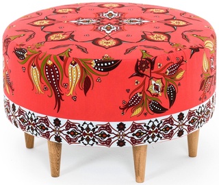 Пуф Hanah Home Como 825BLC1443, белый/красный, 65 см x 65 см x 40 см