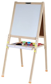 Zīmēšanas tāfele Malowany Las Wooden Board DB-8, 145 cm, brūna/balta