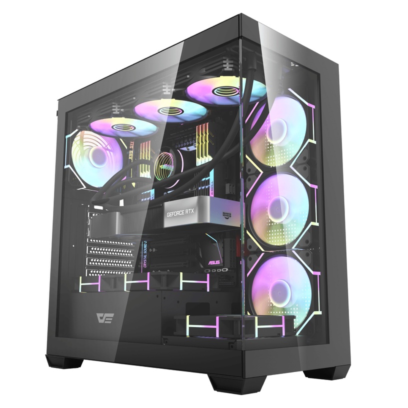 Statsionaarne arvuti Intop DS900 Black AMD Ryzen 7 7700X, Nvidia GeForce RTX4060Ti, 32 GB, 3 TB