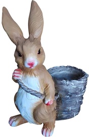 Декорация "Заяц" Besk Rabbit With Basket, коричневый/белый/розовый