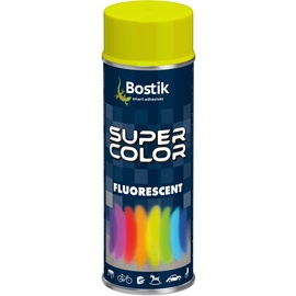 Aerosola krāsa Bostik Super Color Fluorescent, preču zīmes, dzeltena, 0.4 l