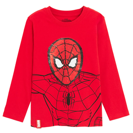 Krekls ar garām piedurknēm, zēniem Cool Club Spider-Man LCB2810885, sarkana, 116 сm