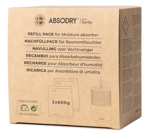 Пополнение влагопоглотителя Absodry 2 x 600 g, 25 м², 1200 г