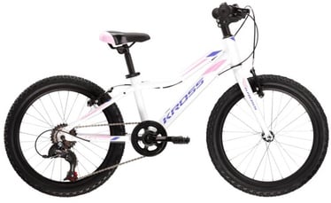 Велосипед Kross Lea Mini 3.0 KRLEM320X11W003968, юниорские, белый/розовый/фиолетовый, 20″