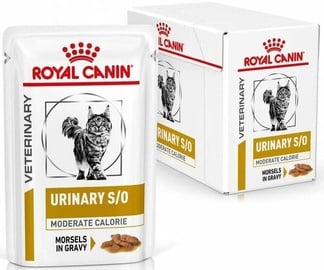 Šlapias kačių maistas Royal Canin Urinary S/O Moderate Calorie, 0.085 kg, 12 vnt.