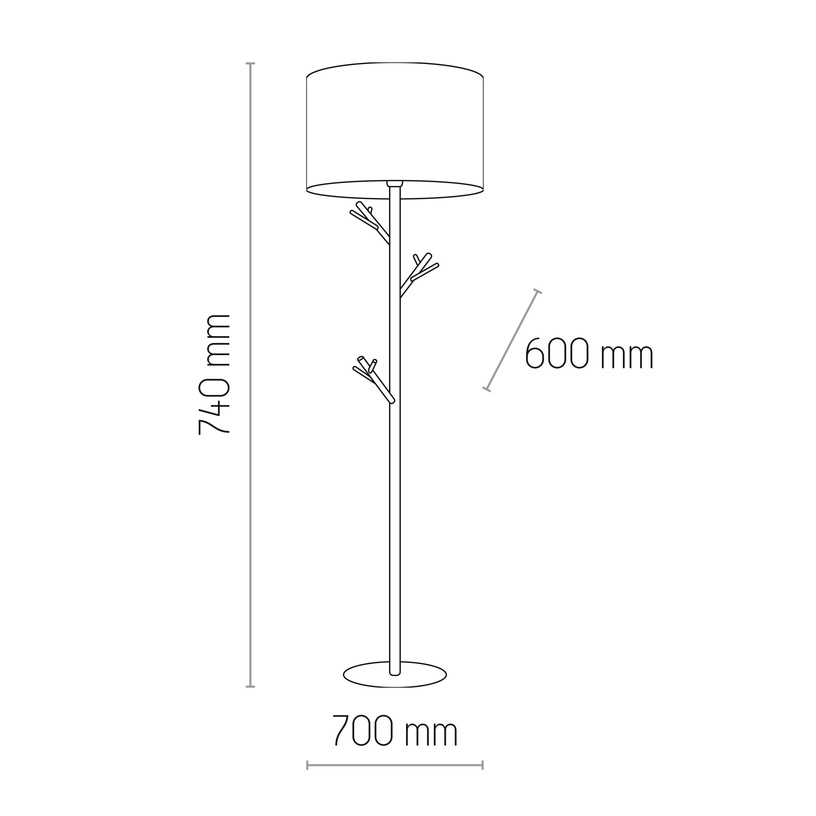 Põrandalamp TK Lighting Albero 5572, 60 W, E27