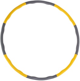 Гимнастический обруч Hula Hoop, 850 мм, 0.8 кг, желтый/серый