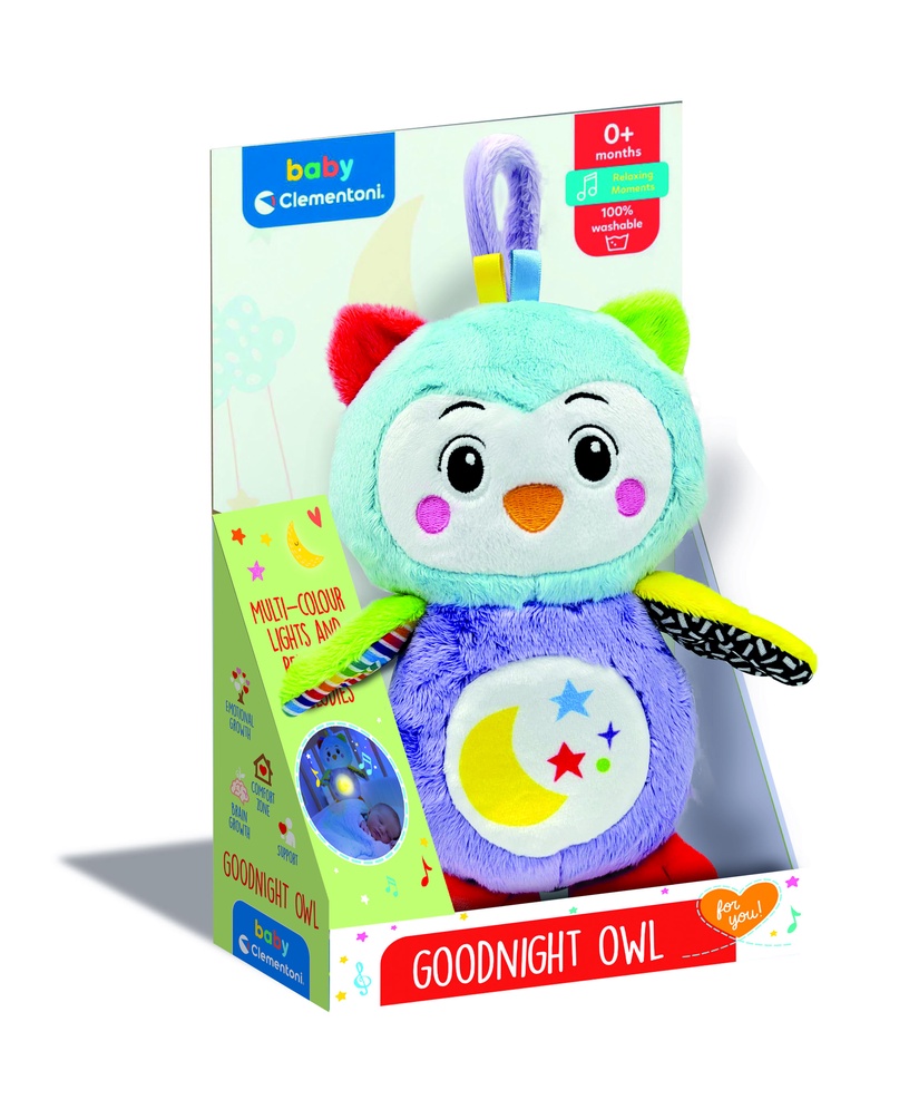 Погремушка Clementoni Goodnight Owl, многоцветный