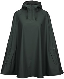 Lietus apģērbs universāls Ralka Poncho, melna/zaļa, poliuretāns/poliesters, S/M izmērs