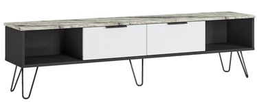 TV-laud Kalune Design Marblous, valge/must, 180 cm x 35 cm x 45 cm