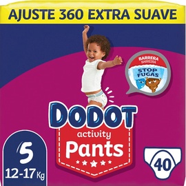 Autiņbiksītes Dodot Pants Activity, 5 izmērs, 12 - 17 kg, 40 gab.