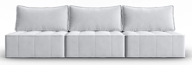 Moduļu dīvāns Micadoni Home Mike Velvet, gaiši pelēka, 240 x 90 cm x 78 cm