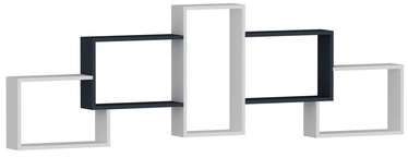 Sienas plaukts Kalune Design Boss, balta/antracīta, 162.2 cm x 22 cm x 58.6 cm