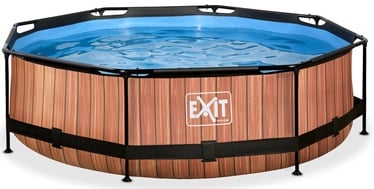 Baseins karkass EXIT Toys Wood Pool 30.12.10.10, brūna, 3000x760 mm, 4383 l