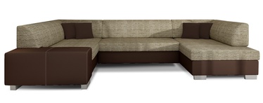 Stūra dīvāns Havana Berlin 03, Soft 66, brūna/bēša, labais, 320 x 207 cm x 73 cm
