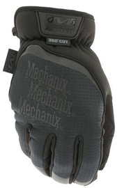 Darba cimdi pirkstaiņi Mechanix Wear FastFit Cut D4- 360, tekstilmateriāls/ādas imitācija/elastāns, melna, S, 2 gab.