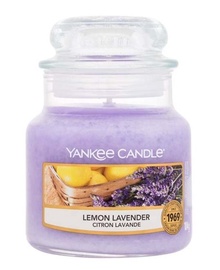Svece, aromātiskā Yankee Candle Lemon Lavender, 60 h, 104 g, 80 mm x 60 mm