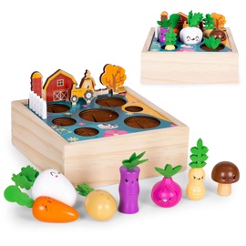 Развивающая игра EcoToys Vegetable Garden Farm ME513, 6.2 см, многоцветный