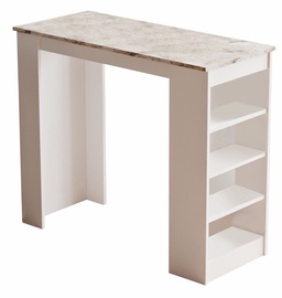 Baro stalas Kalune Design ST1 EW, baltas/smėlio, 120 cm x 51.6 cm x 101.8 cm