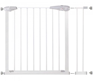 Turvavärav Springos Safety Gate, 99 cm, 75 cm, plastik/metall, valge