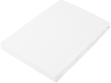 Простыня Jersey THK-071264, белый, 200x220 см, на резинке