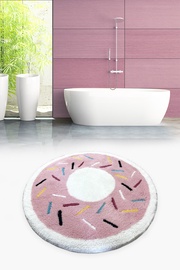 Vannitoa põrandamatt Foutastic Donut 510CHL1168, valge/roosa/mitmevärviline, 900 mm x 900 mm
