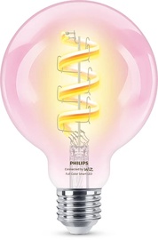 Лампочка Philips Wiz LED, G95, многоцветный, E27, 6.3 Вт, 470 лм