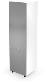Köögikapp Vento DP-60/214, valge/hall, 56 cm x 60 cm x 214 cm