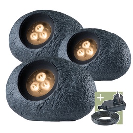 Отдельно стоящий наружный светильник Ludeco Ingor PL2003, 1.5Вт, LED, IP44, серый, 12.5 см x 9 см