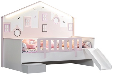 Детская кровать Kalune Design Cýty P-My-Kor-Kay, белый/розовый, 100 x 200 см
