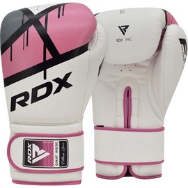 Боксерские перчатки RDX F7 BGR-F7P-12OZ, белый/розовый, 12 oz