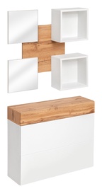 Комплект мебели для прихожей ASM Easy V, комнатные, белый/дубовый