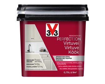 Краска-эмаль V33 Renovation Perfection Kitchen, атлас, 0.75 l, хлопковый