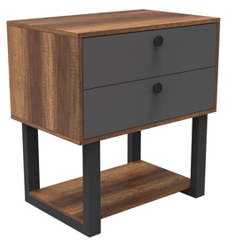 Atvilktņu bloks Kalune Design MN03 - BA, brūna/antracīta, 52 x 80 cm x 85 cm
