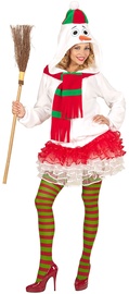Kostüüm täiskasvanutele Widmann Snowman, valge/punane, polüester, S/M