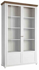 Vitrina Helvetia Evora 13, balta, 126 cm x 42 cm x 200 cm