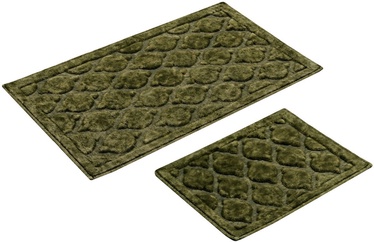 Vannasistabas paklājiņu komplekts Foutastic Rüya 394ANR1688, zaļa, 100 cm x 60 cm