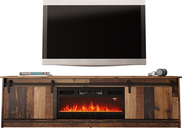 TV galds Cama Meble RTV Granero, brūna/tumši brūna, 35 cm x 200 cm x 56.7 cm