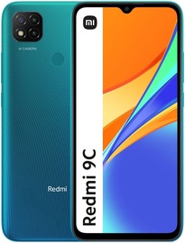 Mobilais telefons Xiaomi Redmi 9C, zaļa, 4GB/128GB