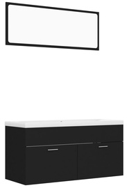 Комплект мебели для ванной VLX, черный, 38.5 x 100 см x 46 см