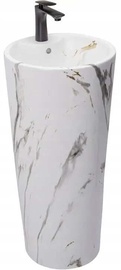 Brīvi stāvoša izlietne Rea Blanka, keramika, 40 cm x 40 cm x 84 cm
