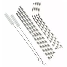 Joogikõrred puhastusharjaga King Hoff KH-1357, 21.5 cm, 10 tk