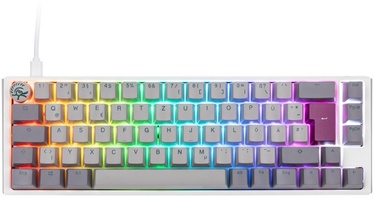 Klaviatūra Ducky One 3 SF One 3 SF Cherry MX Silent Red EN/DE, pelēka/violeta/gaiši pelēka