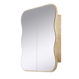 Ripp-peegliga vannitoakapp Kalune Design Day Dream, tamm, 12 cm x 60 cm x 70 cm
